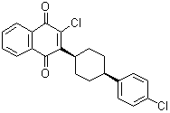 2-Chloro-3-[cis-4-(4-chlorophenyl)cyclohexyl]-1,4-naphthalenedione molecular structure (CAS 1071223-07-8)