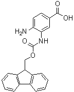 4-Amino-3-[[(9H-fluoren-9-ylmethoxy)carbonyl]amino]benzoic acid molecular structure (CAS 1071446-05-3)