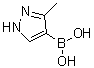 (3-Methyl-1H-pyrazol-4-yl)boronic acid molecular structure (CAS 1071455-14-5)