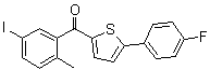 结构式 CAS# 1071929-08-2, 2-(5-碘-2-甲基苯甲酰基)-5-(4-氟苯基)噻吩