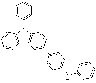 N-苯基-4-(9-苯基-9H-咔唑-3-基)苯胺分子结构 (CAS 1072194-21-8)