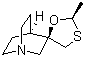 structure of CAS# 107233-08-9, Cevimeline;(+/-)-cis-2-Methylspiro[1,3-oxathiolane-5,3'-quinuclidine]