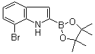 7-Bromoindole-2-boronic acid pinacol ester molecular structure (CAS 1072812-23-7)