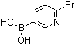 结构式 CAS# 1072944-22-9, (6-溴-2-甲基-3-吡啶基)硼酸