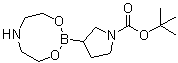 结构式 CAS# 1072944-29-6, 3-(四氢-4H-1,3,6,2-二氧杂氮杂环硼辛烷-2-基)-1-吡咯烷羧酸叔丁酯
