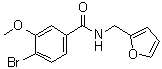 结构式 CAS# 1072944-36-5, 4-溴-N-(2-呋喃基甲基)-3-甲氧基苯甲酰胺
