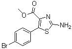 结构式 CAS# 1072944-52-5, 2-氨基-5-(4-溴苯基)-4-噻唑羧酸甲酯