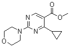 4-Cyclopropyl-2-(4-morpholinyl)-5-pyrimidinecarboxylic acid methyl ester molecular structure (CAS 1072944-54-7)