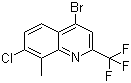 4-Bromo-7-chloro-8-methyl-2-(trifluoromethyl)quinoline molecular structure (CAS 1072944-67-2)