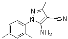 5-Amino-1-(2,4-dimethylphenyl)-3-methyl-1H-pyrazole-4-carbonitrile molecular structure (CAS 1072944-82-1)
