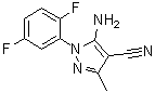 结构式 CAS# 1072944-86-5, 5-氨基-1-(2,5-二氟苯基)-3-甲基-1H-吡唑-4-甲腈