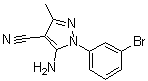 5-Amino-1-(3-bromophenyl)-3-methyl-1H-pyrazole-4-carbonitrile molecular structure (CAS 1072944-89-8)