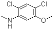 structure of CAS# 1072945-55-1, 2,4-Dichloro-5-methoxy-N-methylbenzenamine