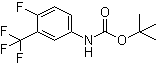 N-[4-Fluoro-3-(trifluoromethyl)phenyl]carbamic acid 1,1-dimethylethyl ester molecular structure (CAS 1072945-57-3)