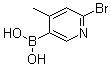 structure of CAS# 1072945-75-5, (6-Bromo-4-methyl-3-pyridinyl)boronic acid
