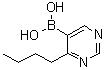 (4-Butyl-5-pyrimidinyl)boronic acid molecular structure (CAS 1072945-78-8)