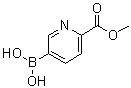 structure of CAS# 1072945-86-8, 6-(Methoxycarbonyl)pyridin-3-ylboronic acid