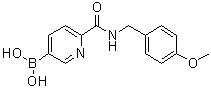 [6-[[[(4-Methoxyphenyl)methyl]amino]carbonyl]-3-pyridinyl]boronic acid molecular structure (CAS 1072946-22-5)