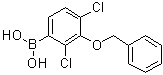 structure of CAS# 1072946-32-7, [2,4-Dichloro-3-(phenylmethoxy)phenyl]boronic acid