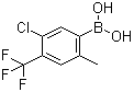 [5-氯-2-甲基-4-(三氟甲基)苯基]硼酸分子结构 (CAS 1072946-33-8)
