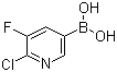 (6-Chloro-5-fluoropyridin-3-yl)boronic acid molecular structure (CAS 1072946-66-7)