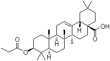 3-beta-Hydroxy-olean-12-en-28-oic acid propionate molecular structure (CAS 107304-64-3)