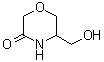 structure of CAS# 1073338-64-3, 5-(Hydroxymethyl)-3-morpholinone;5-(Hydroxymethyl)morpholin-3-one