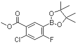 结构式 CAS# 1073339-13-5, 4-氯-2-氟-5-(甲氧羰基)苯硼酸频哪醇酯