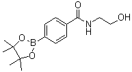 N-(2-Hydroxyethyl)-4-(4,4,5,5-tetramethyl-1,3,2-dioxaborolan-2-yl)benzamide molecular structure (CAS 1073353-51-1)