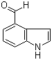 结构式 CAS# 1074-86-8, 4-吲哚甲醛; 吲哚-4-甲醛