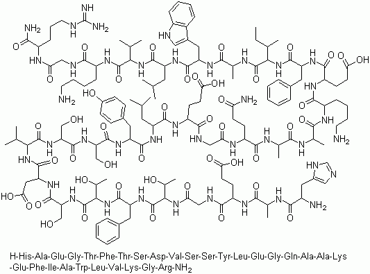 structure of CAS# 107444-51-9, GLP-1-(7-36) amide