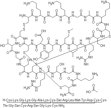 Ziconotide acetate molecular structure (CAS 107452-89-1)
