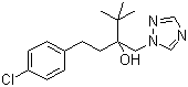 structure of CAS# 107534-96-3, Tebuconazole;(+/-)-alpha-(2-(4-chlorophenyl)ethyl)-alpha-(1,1-dimethylethyl)-1H-1,2,4-triazol-1-ethanol; Elite; Folicur 1.2 EC; GWG 1609; HWG 1608; Lynx 1.2; Raxil