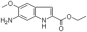 6-氨基-5-甲氧基吲哚-2-甲酸乙酯分子结构 (CAS 107575-60-0)