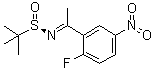 [S(R)]-N-[1-(2-Fluoro-5-nitrophenyl)ethylidene]-2-methyl-2-propanesulfinamide molecular structure (CAS 1076160-56-9)