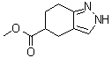 structure of CAS# 1076197-91-5, 4,5,6,7-Tetrahydro-2H-indazole-5-carboxylic acid methyl ester