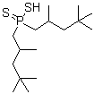 Bis(2,4,4-trimethylpentyl)dithiophosphinic acid molecular structure (CAS 107667-02-7)