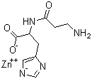 structure of CAS# 107667-60-7, Polaprezinc;Zinc N-(3-aminopropionyl)histidine; Zinc L-carnosine complex