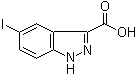 5-碘吲唑-3-甲酸分子结构 (CAS 1077-97-0)