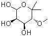 5,5-二-C-甲基-4-O-甲基-L-吡喃来苏糖分子结构 (CAS 107739-83-3)