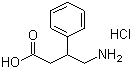 4-Amino-3-phenylbutyric acid hydrochloride molecular structure (CAS 1078-21-3)