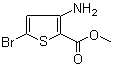 Methyl 3-amino-5-bromothiophene-2-carboxylate molecular structure (CAS 107818-55-3)