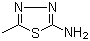 2-氨基-5-甲基-1,3,4-噻二唑分子结构 (CAS 108-33-8)