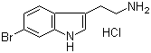 6-Bromo-1H-indole-3-ethanamine monohydrochloride molecular structure (CAS 108061-77-4)