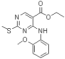 4-[(2-Methoxyphenyl)amino]-2-(methylthio)-5-pyrimidinecarboxylic acid ethyl ester molecular structure (CAS 108123-24-6)