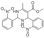 Methyl 6-methyl-2,4-bis(2-nitrophenyl)-1,2,3,4-tetrahydropyrimidine-5-carboxylate molecular structure (CAS 108139-78-2)