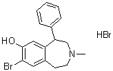 8-Bromo-2,3,4,5-tetrahydro-3-methyl-5-phenyl-1H-3-benzazepin-7-ol hydrobromide molecular structure (CAS 108179-91-5)