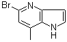 structure of CAS# 1082041-05-1, 5-Bromo-7-methyl-1H-pyrrolo[3,2-b]pyridine