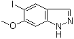 5-Iodo-6-methoxy-1H-indazole molecular structure (CAS 1082041-59-5)
