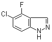 5-氯-4-氟-1H-吲唑分子结构 (CAS 1082041-86-8)